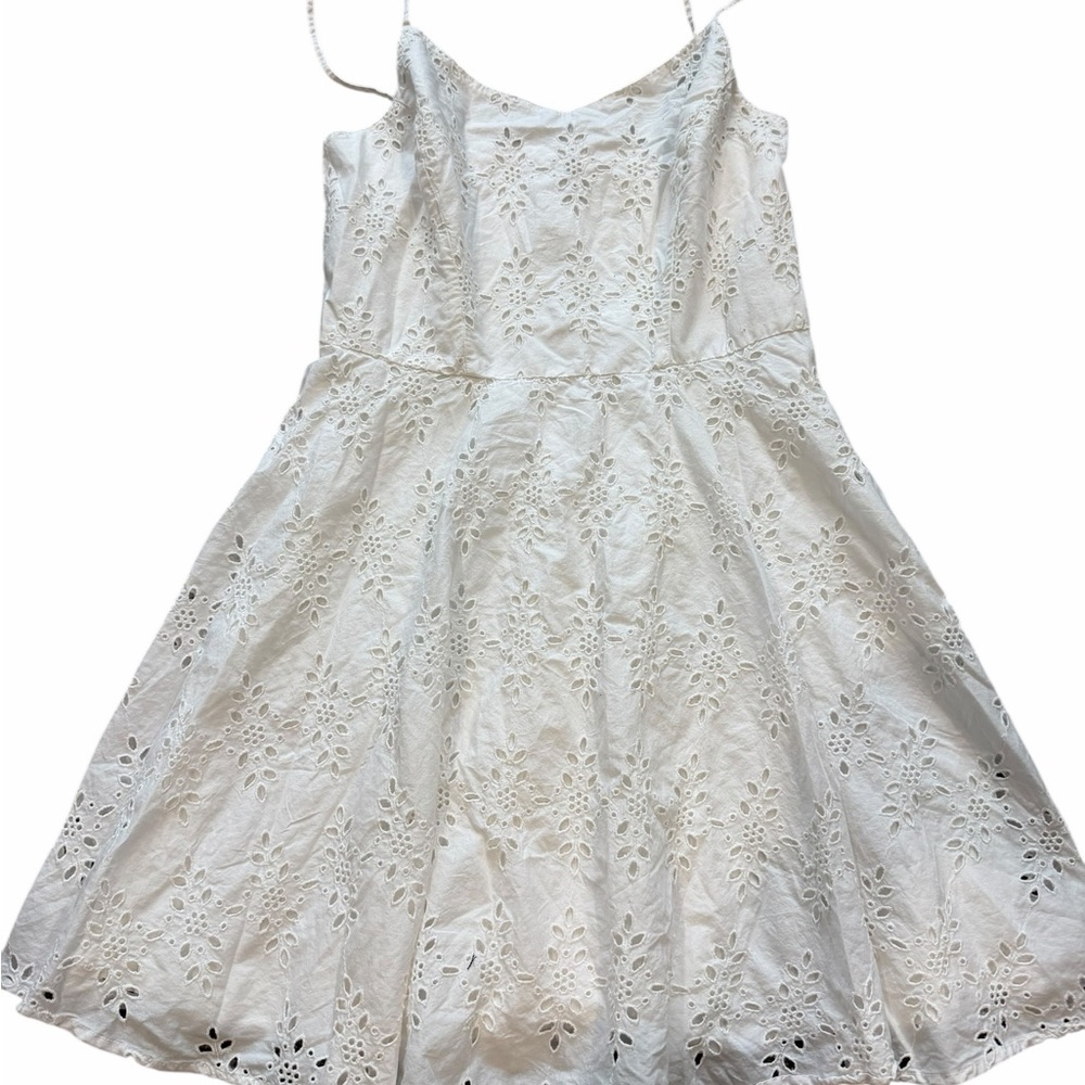 Old Navy White Eyelet Midi Dress - Picture 2 of 8